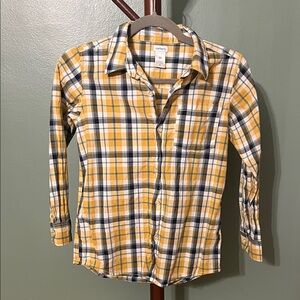 Carter's Yellow and Black Plaid Shirt